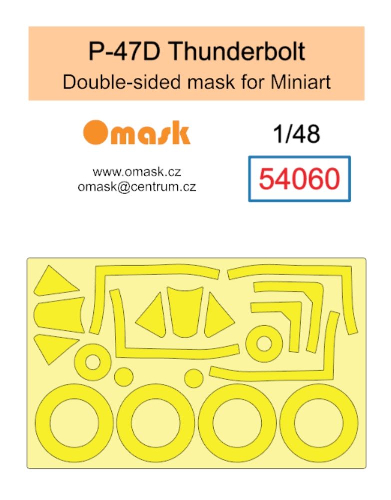 1:48 P-47D Thunderbolt double-sided mask (for Miniart)