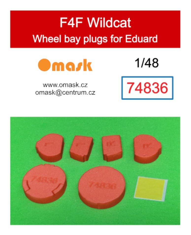 1:48 F4F Wildcat wheel bay plugs (for Eduard)