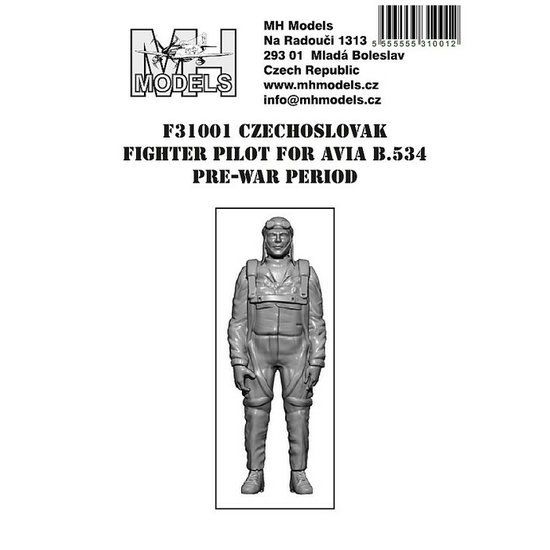 1:32 Czechoslovak fighter pilot for Avia B.534 Pre-War period.