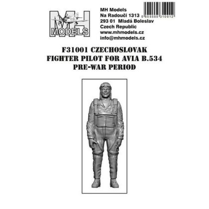 1:32 Czechoslovak fighter pilot for Avia B.534 Pre-War period.