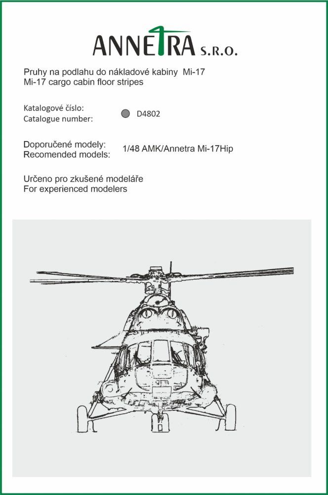 1:48 Mi 17 - Cargo cabin floor stripes