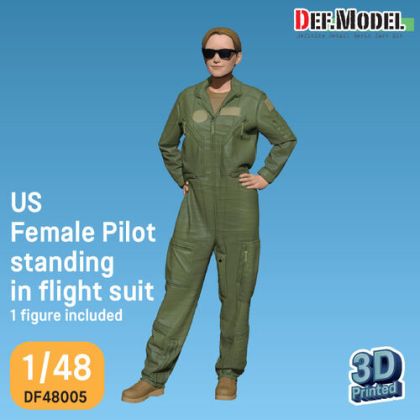 1:48 US Female Pilot Standing In Flight Suit (1 Fig.)