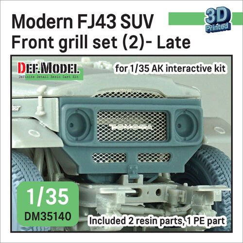 1:35 Modern FJ43 SUV - Front Grill Set (2) Late (For AK Interactive)