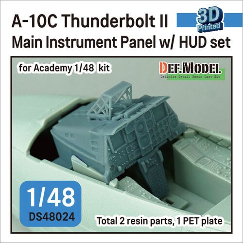 1:48 A-10 Thunderbolt II - Main Instrument Panel With HUD Set (For Academy)