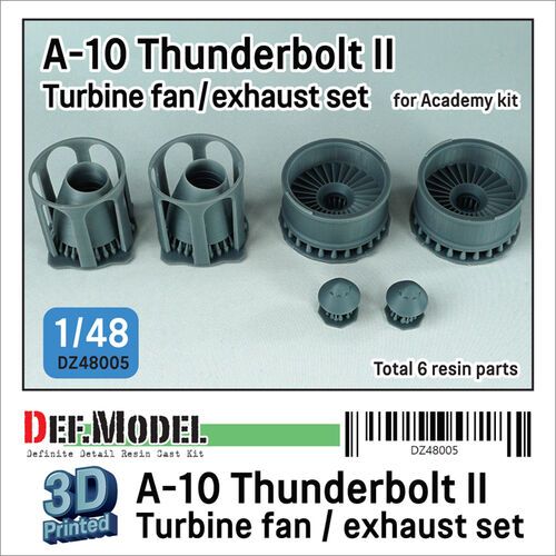 1:48 A-10 Thunderbolt II Turbine Fan / Exhaust Nozzle Set (For Academy)