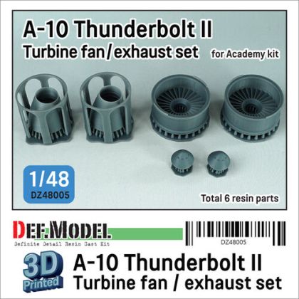 1:48 A-10 Thunderbolt II Turbine Fan / Exhaust Nozzle Set (For Academy)