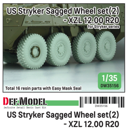 1:35 US M1126 Stryker XZL Sagged wheel set 2 for Stryker series