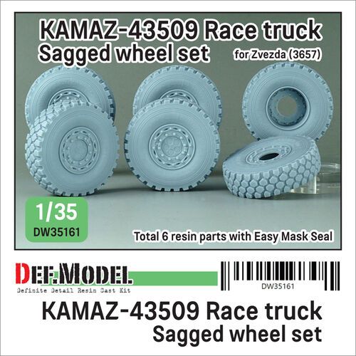 1:35 KAMAZ-43509 Race Truck - Sagged Wheel Set (For Zvezda 3657)
