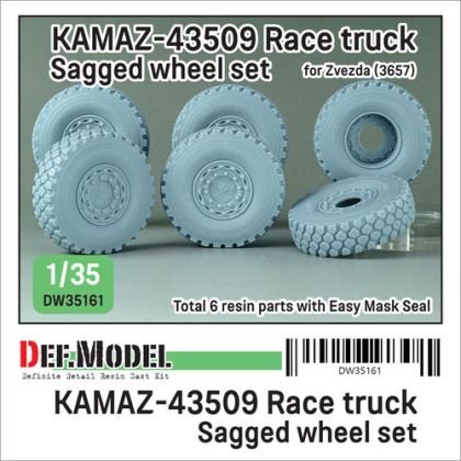 1:35 KAMAZ-43509 Race Truck - Sagged Wheel Set (For Zvezda 3657)