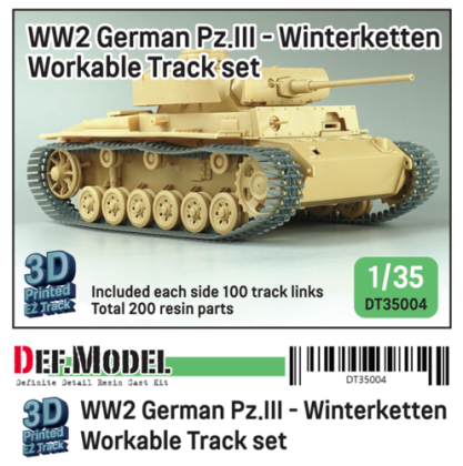 1:35 WW2 Pz.III/IV 40cm Workable Track set - Winterketten for Pz.III kit