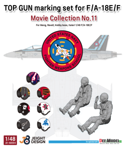 1:48 F/A-18E/F Super Hornet Decal set - Movie Collection No.11 w/ 2 Pilot Fig.s