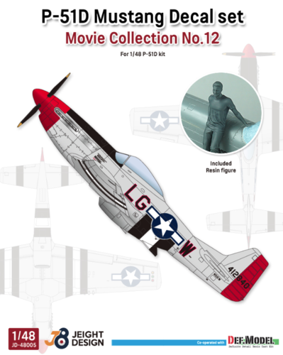 1:48 P-51D Mustang Decal / PE set w/ 1 figure Movie Collection No.12