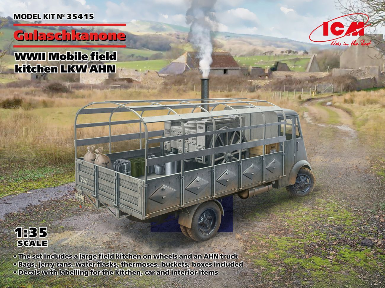 1:35 Gulaschkanone WWII German mobile field kitchen LKW AHN
