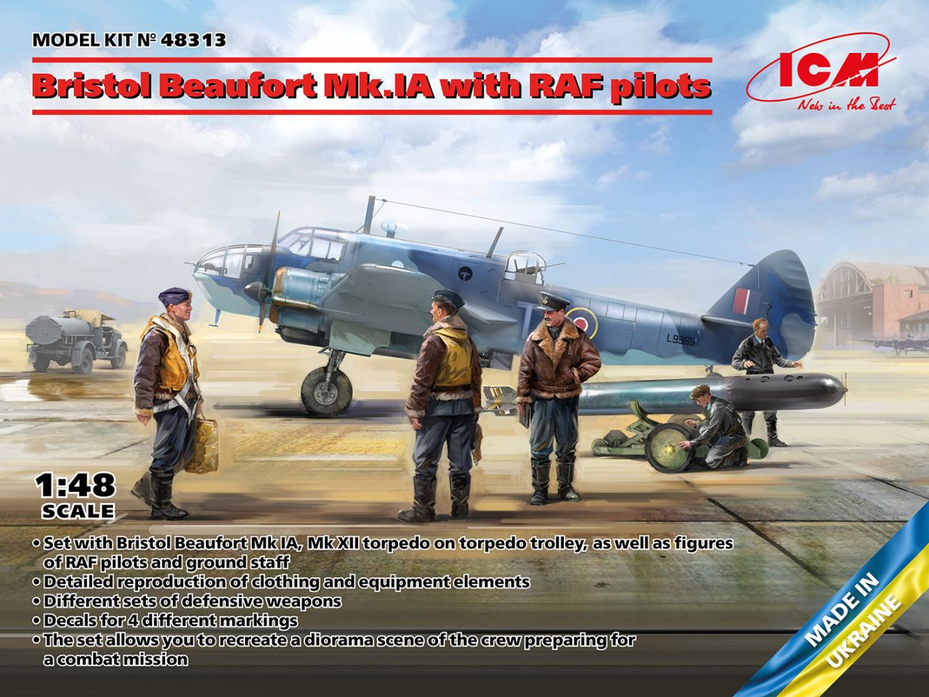 1:48 Bristol Beaufort Mk.IA with RAF pilots