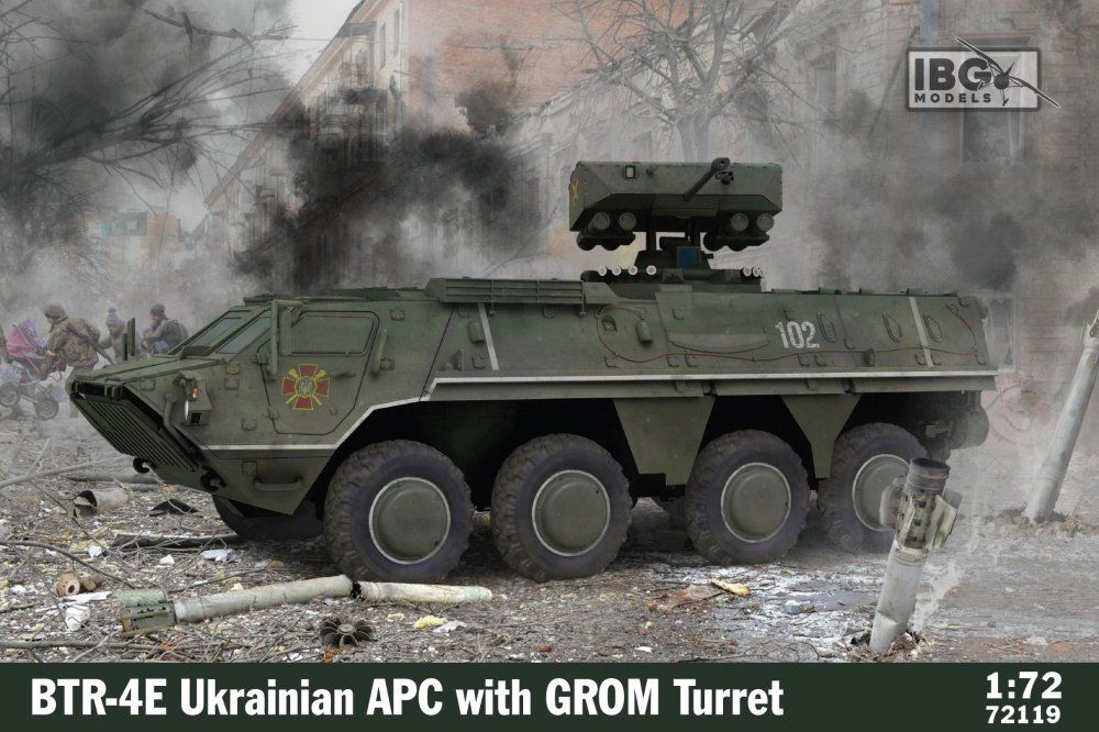 1:72 BTR-4E Ukrainian APC w/ Grom turret