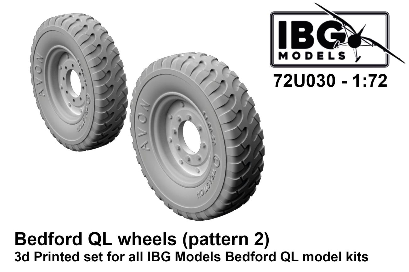 1:72 Bedford QL Wheels (Pattern 2 AVON) - 3D-printed