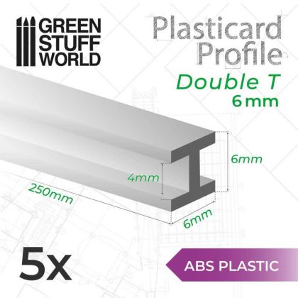 ABS Plasticard - Profile H-Beam Columns 6mm