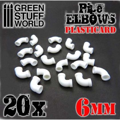 Plasticard Pipe ELBOWS 6mm
