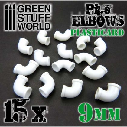 Plasticard Pipe ELBOWS 9mm