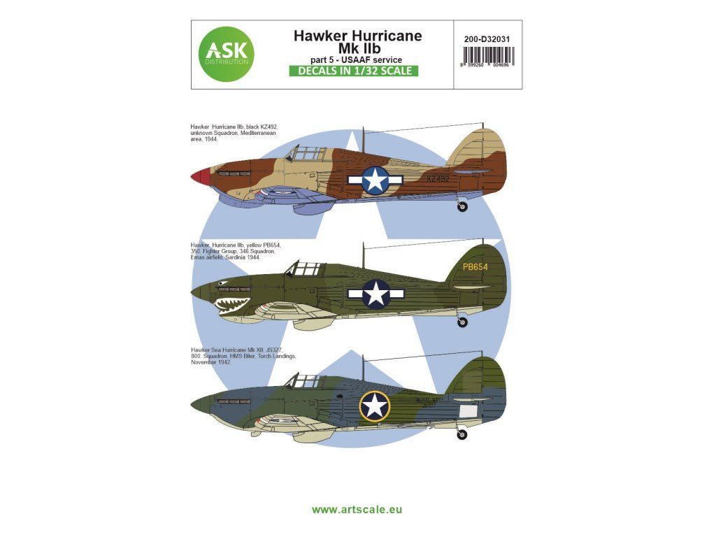 1:32 Hawker Hurricane Mk.IIB part 5 - USAAF service