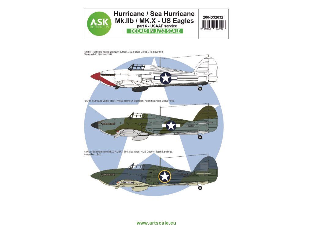 1:32 Hawker Hurricane Mk.IIB / Mk.X part 6 - US Eagles