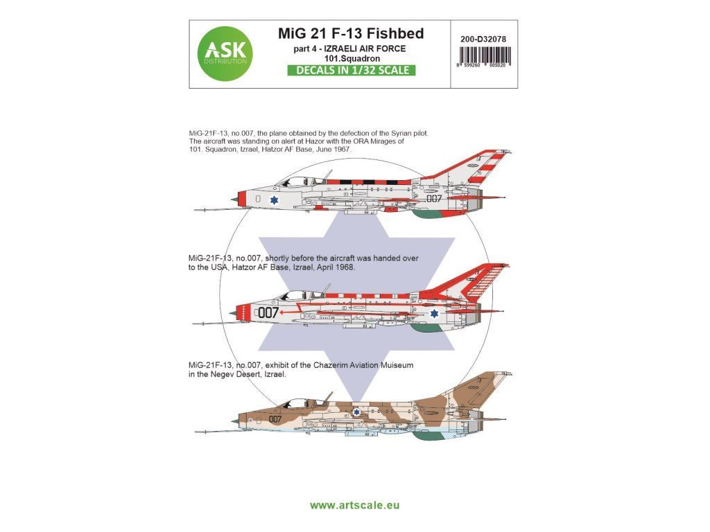 1:32 MiG-21F-13 Fishbed part 4 - Izraeli Air Force, 101. Squadron