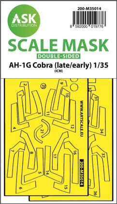 1:35 AH-1G Cobra (early/late) double-sided express fit painting mask for ICM