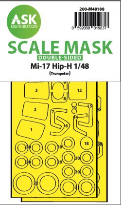 1:48 Mil Mi-17 Hip-H double-sided express fit mask for Trumpeter