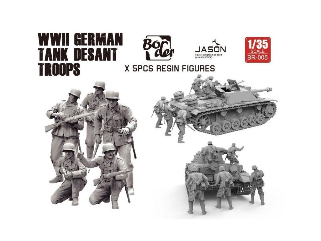 1:35 WWII German Tank Desant Troops