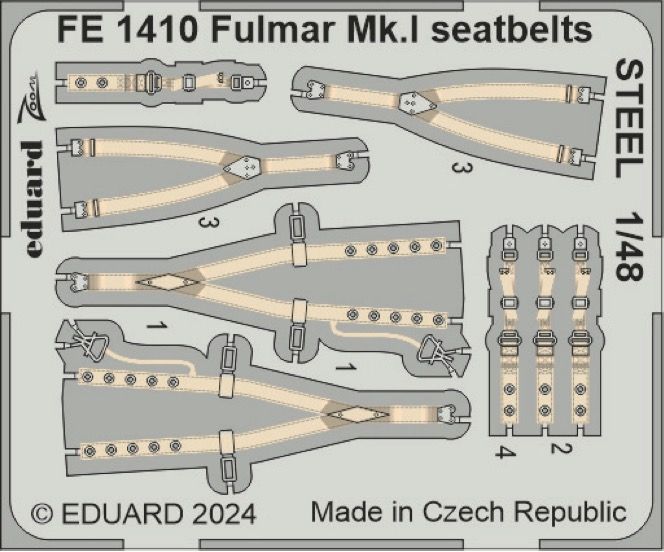 1:48 Fairey Fulmar Mk.I seatbelts STEEL
