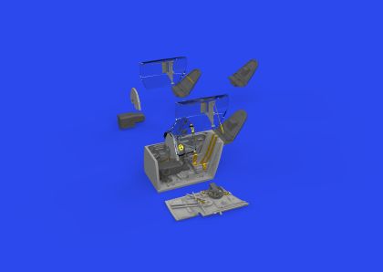 1:48 Messerschmitt Bf-109G-6/AS cockpit 3D-Printed