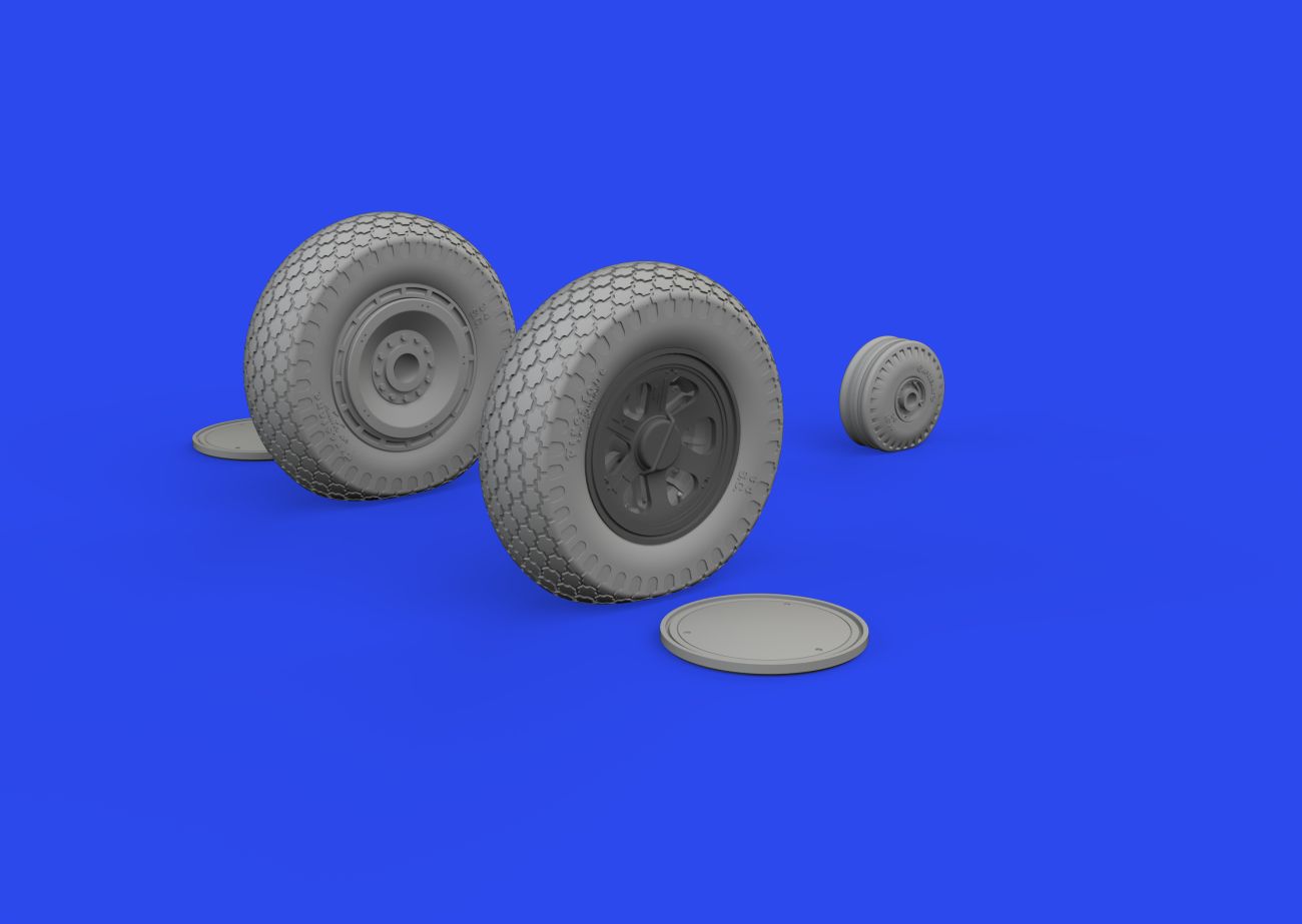 1:48 Republic P-47D wheels with cross tread