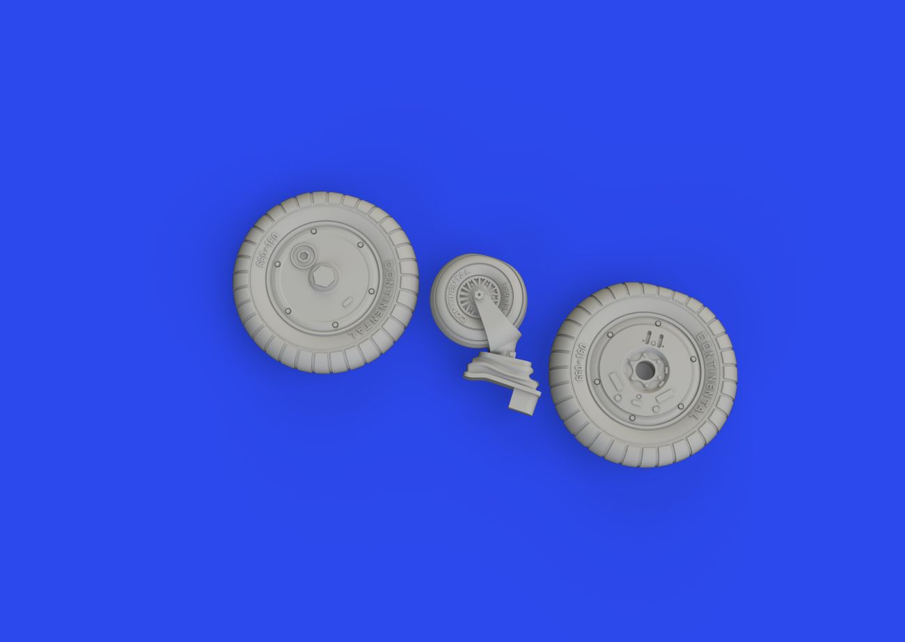 1:72 Messerschmitt Bf-109G-5/G-6 wheels 3D-Printed