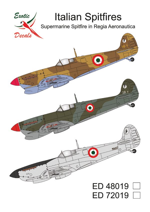 1:72 Italian Spitfires Supermarine Spitfire In Regia Aeronautica