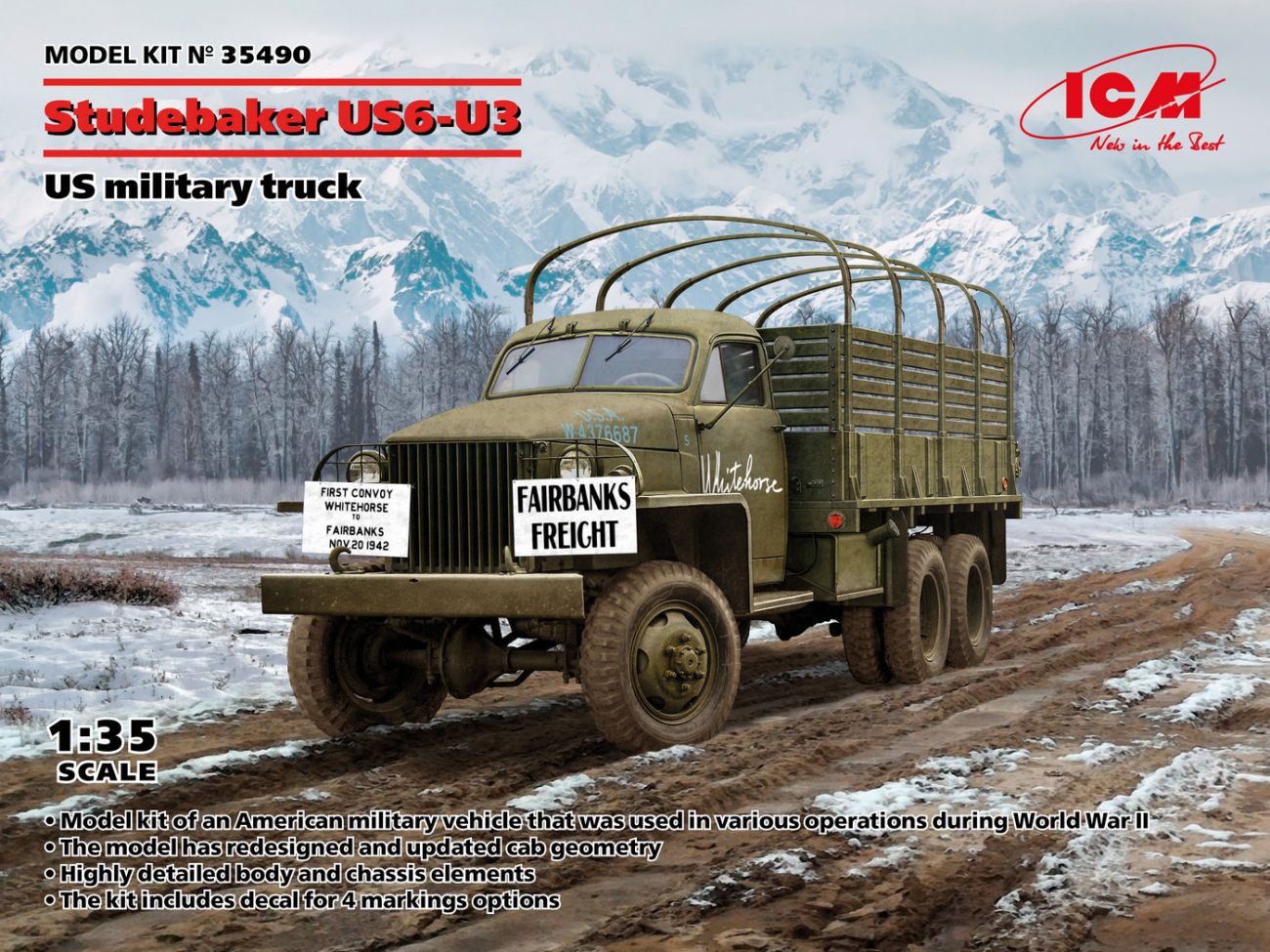 1:35 US military truck Studebaker US-6-U3