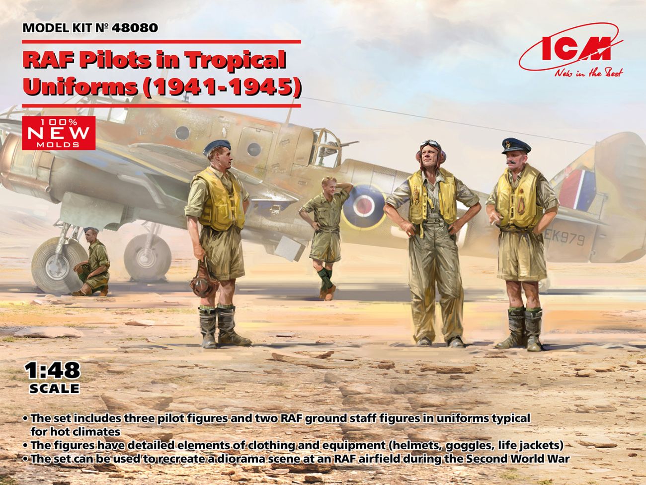 1:48 RAF Pilots in Tropical Uniforms (1941-1945)