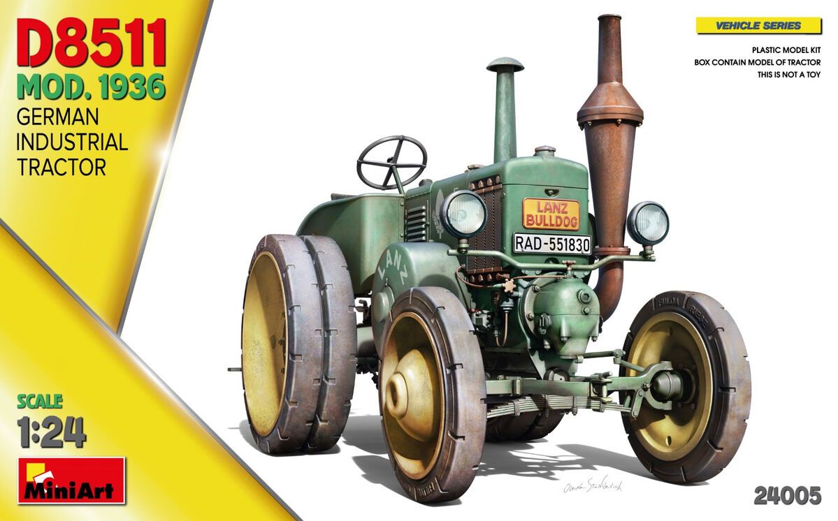1:24 GERMAN INDUSTRIAL TRACTOR D8511 MOD. 1936