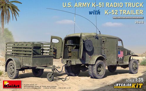 1:35 US ARMY K-51 RADIO TRUCK WITH K-52 TRAILER. INTERIOR KIT