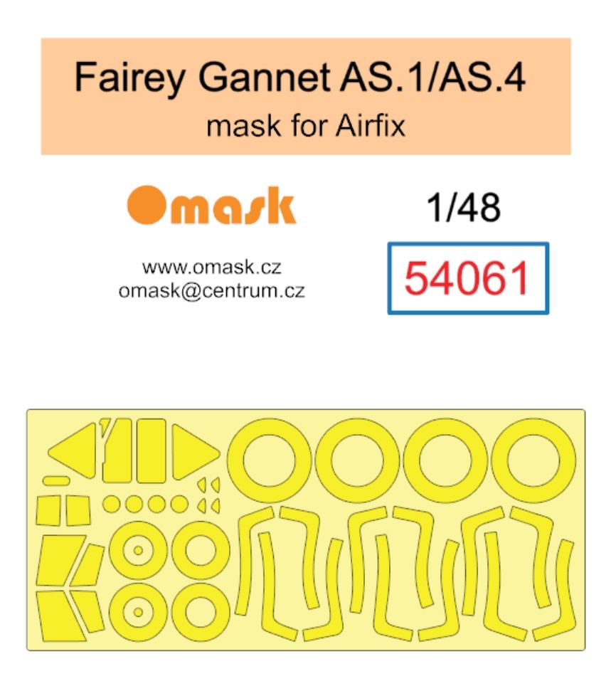 1:48 Fairey Gannet AS.1/AS.4 mask (for Airfix)