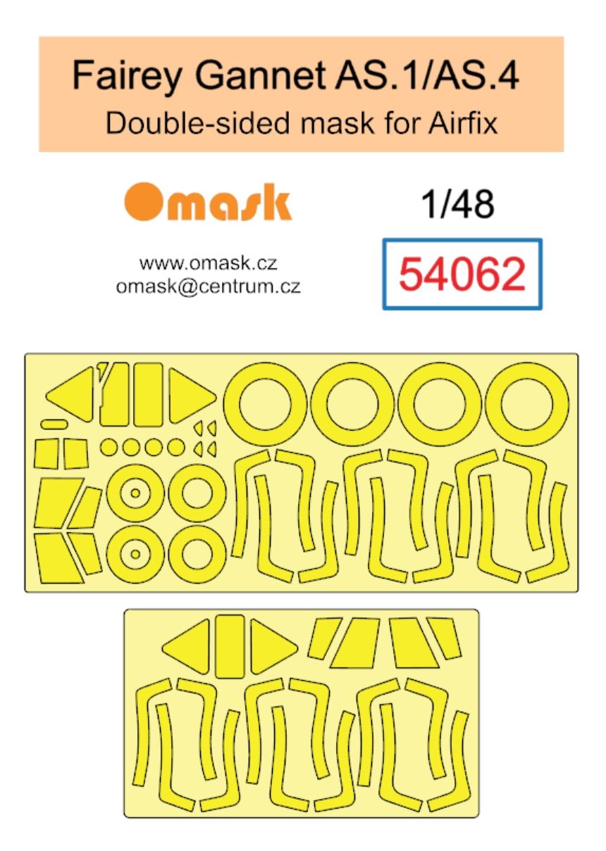 1:48 Fairey Gannet AS.1/AS.4 double-sided mask (for Airfix)