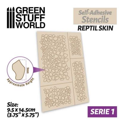 Self-adhesive stencils - Reptil skin