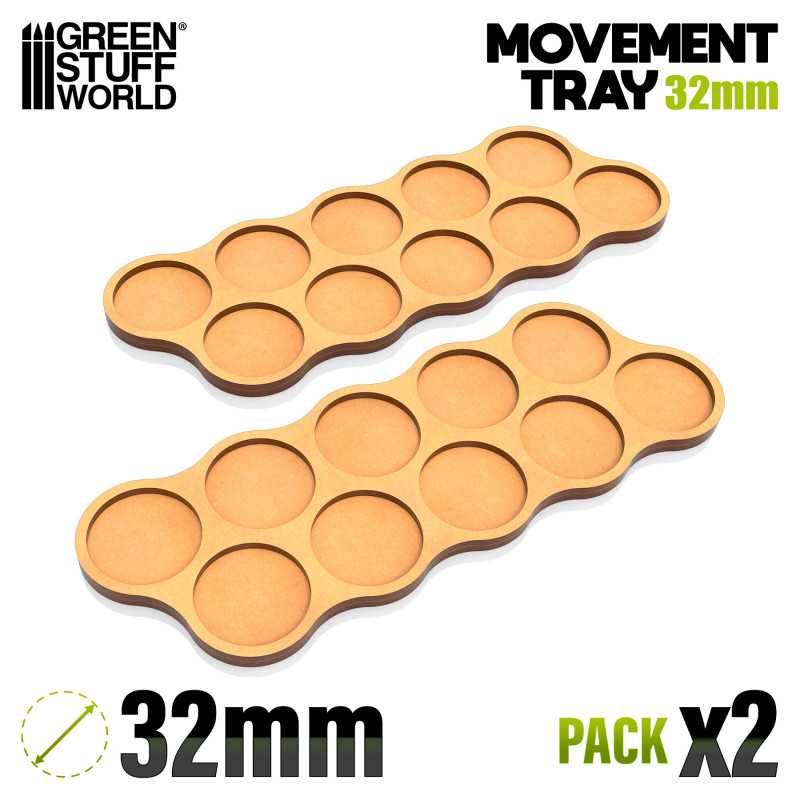 MDF Movement Trays 32mm x10 - Skirmish