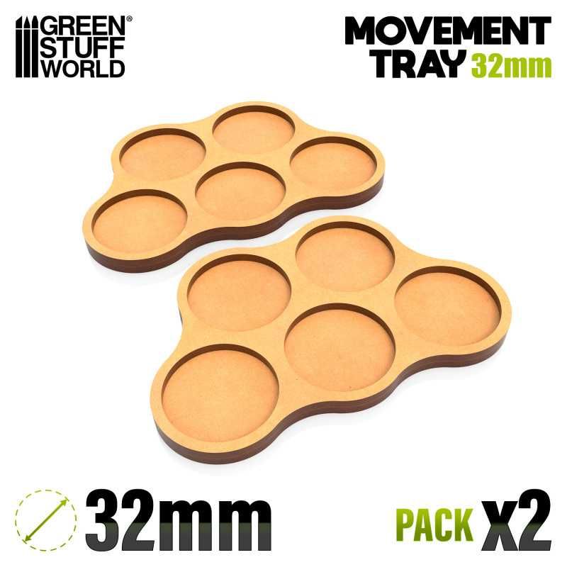 MDF Movement Trays 32mm x5 - Skirmish