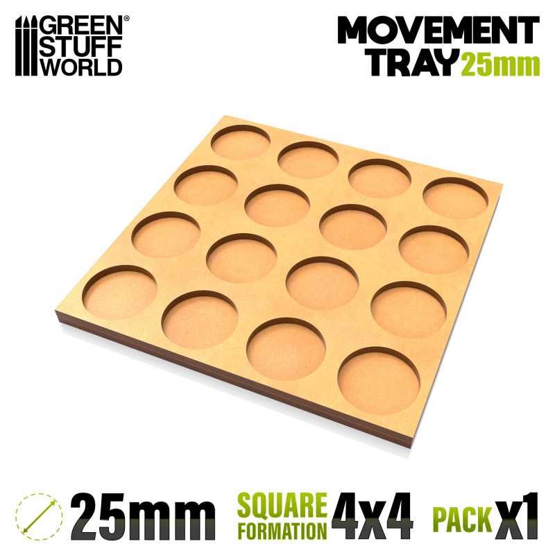 MDF Movement Trays 25mm 4x4 -  Skirmish Lines