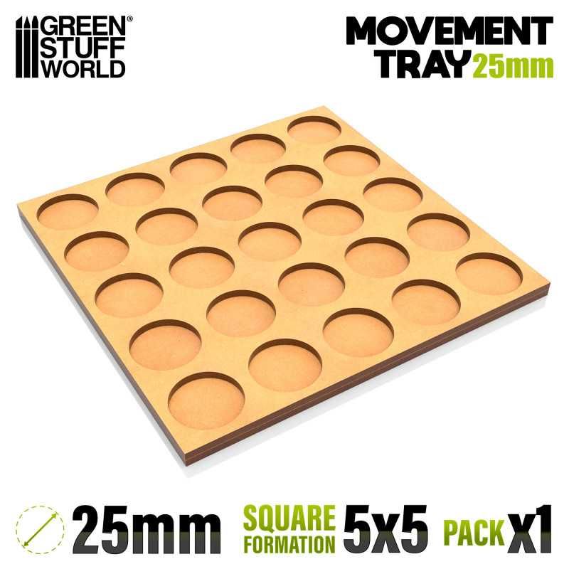 MDF Movement Trays 25mm 5x5 - Skirmish Lines