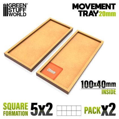 MDF Movement Trays 20mm 5x2