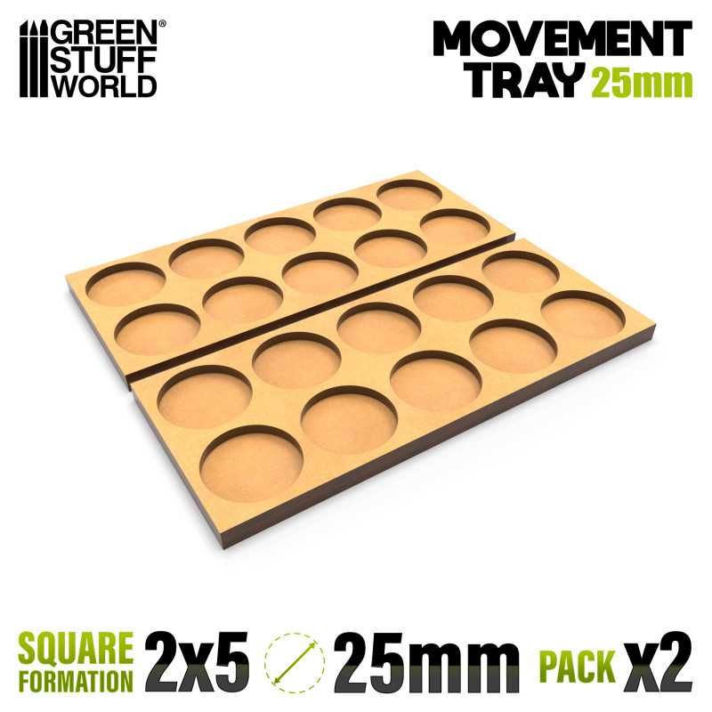 MDF Movement Trays 25mm 5x2