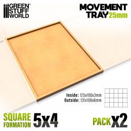 MDF Movement Trays 25mm 5x4