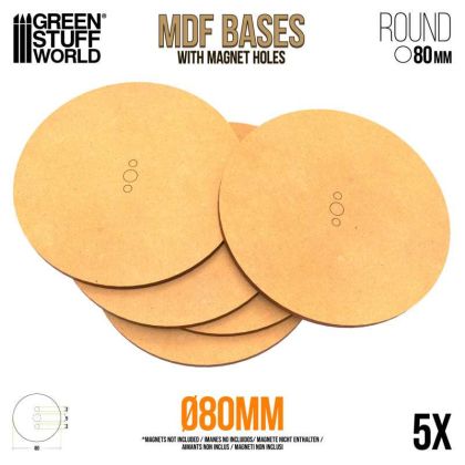 MDF Bases - Round 80mm