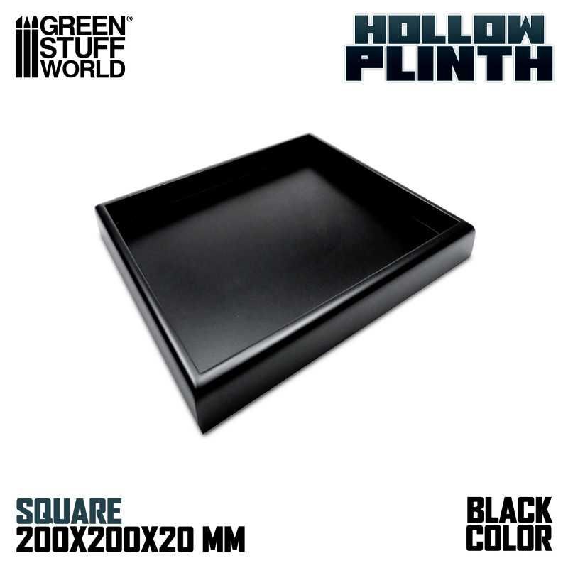 Hollow squared display 20x20 cm Black